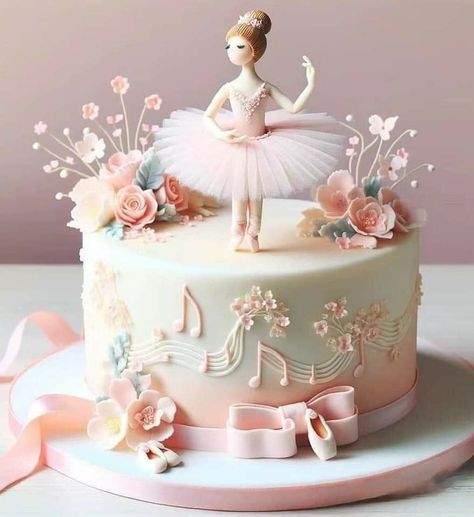 Baby Doll Cake, Pinterest Cakes, Cookie Butter Cheesecake, Cake For Baby Girl, Ballerina Birthday Cake, Cake Pinterest, Fruit Cake Design, Cake Pretty, Ballet Cakes