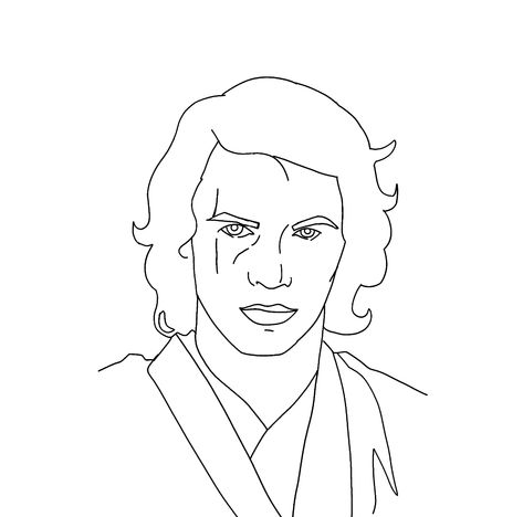 Star Wars Line Drawing, Anakin Skywalker Tattoo Small, Star Wars Drawings Sketch, Anakin Skywalker Drawing, Star Wars Drawings Easy, Star Wars Line Art, Star Wars Art Drawings, College Bathroom, C3po And R2d2