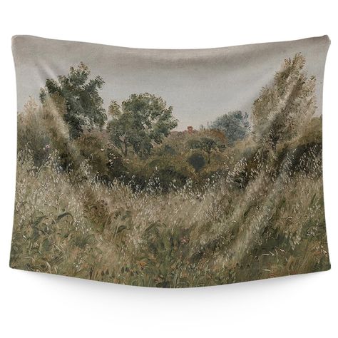 PRICES MAY VARY. Unique Design: This vintage landscape tapestry decorate your room in the form of an artistic painting to make your room more elegant. Material: This wall art tapestry is made of high-quality polyester material, soft and comfortable, hand-stitched edges, wrinkle recovery fabric, durable and non-fading. The vintage landscape tapestry measures 60"H X 80"W/152cmH X 203cmW, easy to use and comes with hanging materials. Multiple Scenes: This tapestry for bedroom can be used as indoor Floral Tapestry Bedroom, Pretty Tapestries, Wall Tapestry Bedroom Ideas, Cool Tapestry, Aesthetic Tapestry, Wall Tapestry Bedroom, Basement Room, Landscape Tapestry, Blanket On Wall