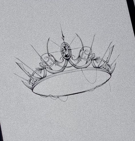 Tatoo Crown, Tiara Drawing, Tiara Tattoo, Kpop Tattoos, Crown Drawing, سبونج بوب, Crown Tattoo Design, Small Pretty Tattoos, Jewellery Design Sketches