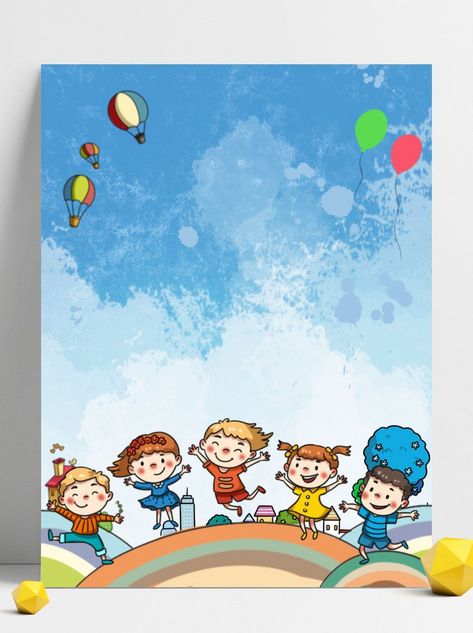 Painted Cartoon Childrens Day Poster Background Design#pikbest#Backgrounds#Others Children Day Poster Design, Childrens Day Poster, Childrens Day Poster Design, Balloon Sun, Hot Air Balloon Cartoon, Children's Day Poster, Sun Child, International Children's Day, Business Poster