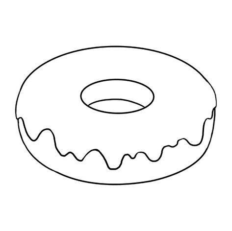 How to Draw a Donut - Really Easy Drawing Tutorial How To Draw A Donut, Cute Donut Drawings, Easy Food Drawings, Donut Sketch, Doughnut Drawing, Donuts Drawing, Really Easy Drawings, Donut Drawing Easy, Food Drawing Easy