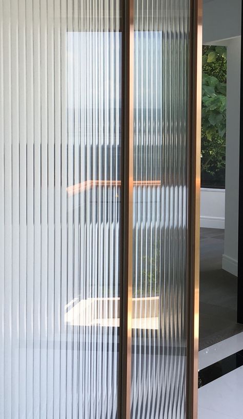 Glass Wall Partition, Room Wall Aesthetic, Aesthetic Wall Decor Ideas, Bedroom Wall Decorations, Fluted Glass Door, Glass Partition Designs, Wall Partitions, Wall Partition Design, Wall Partition