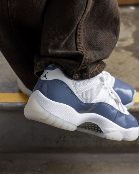 @jumpman23 revive the @nike Air Jordan 11 Low in a casual “Diffused Blue” colourway featuring its signature patent leather mudguard and clean white mesh upper on-top of a semi-translucent outersole. Men’s (US) 9-13 including most halves will be releasing tonight at midnight online (12am AEST) Wednesday July 17th. #AJ11 #nike #airjordan11 #aj11 #jordan11low #jumpman #jumpman23 #sneakers #laced #lacedbrisbane #jordans #diffusedblue Aj 11, Air Jordan 11 Low, Jordan 11 Low, Nike Air Jordan 11, Jordan 12, Jordans 12, Air Jordan 11, At Midnight, White Mesh