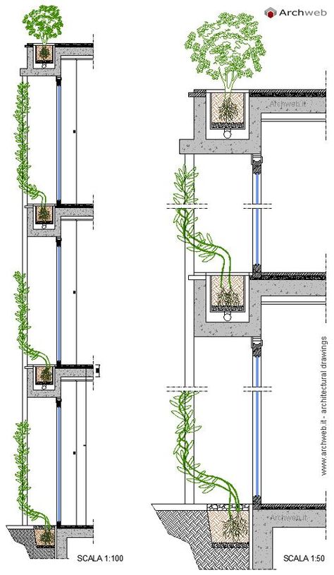 Plan Concept Architecture, Garden Drawings, Green Building Architecture, Detail Arsitektur, Green Facade, Facade Architecture Design, Desain Lanskap, Architecture Concept Diagram, Vertical Gardens