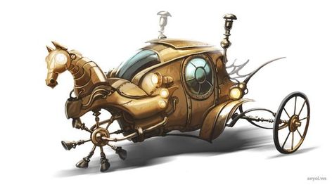 Steampunk Carriage, Simon The Sorcerer, Steampunk Vehicles, Vehicle Concept Art, Fantasy Vehicles, Steampunk Vehicle, Steampunk World, Vehicle Concept, Steampunk Fantasy