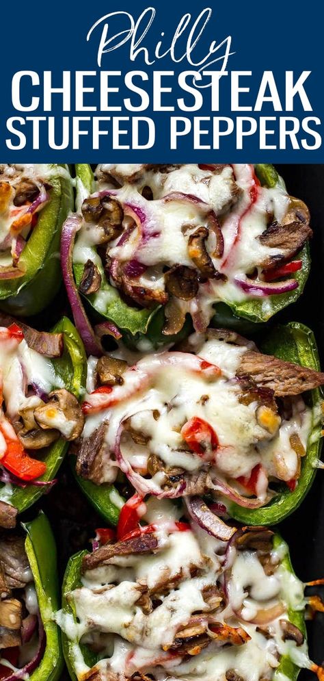 Peper Steak, Easy Stuffed Pepper Recipe, Philly Cheesesteak Stuffed Peppers, Cheesesteak Stuffed Peppers, Keto Stuffed Peppers, Easy Stuffed Peppers, Classic Sandwich, Boiled Egg Diet Plan, Tasty Dinner