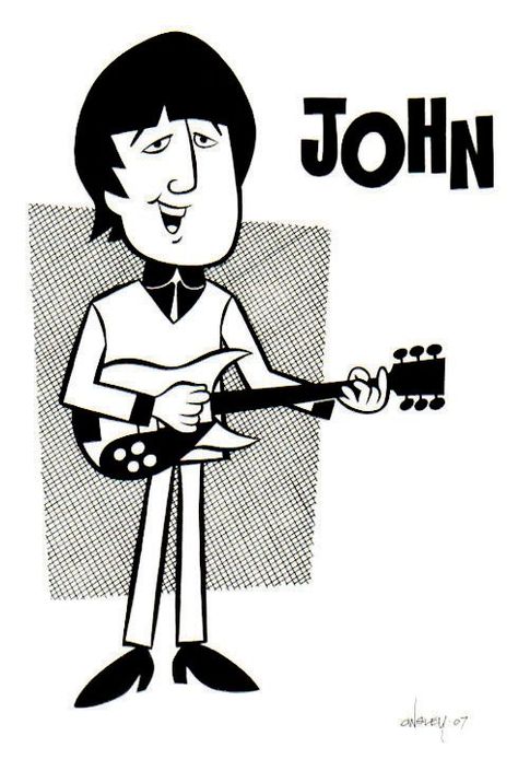 John Lennon Jhon Lennon, Beatles Artwork, Beatles Party, Beatles Wallpaper, Beatles Cartoon, John Lennon Paul Mccartney, Beatles Photos, Beatles Pictures, Beatles Art