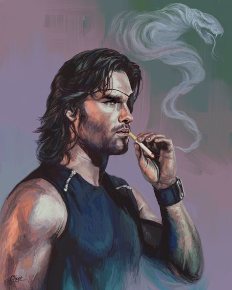 Snake Plissken art by Candra Hope 90s Action Movies, Snake Plissken, Escape From New York, Iconic Poster, Famous Cartoons, Pop Culture Art, Cult Movies, New York Art, Film Art