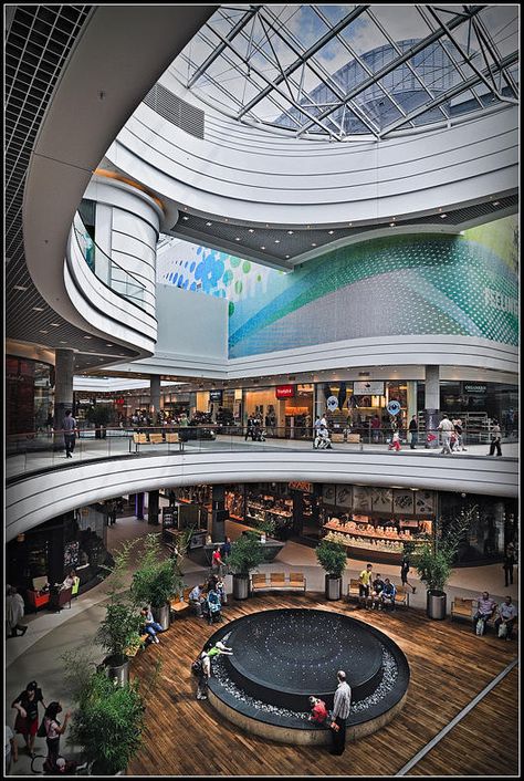 Shopping Center Architecture, Shopping Mall Interior, Shopping Mall Design, Atrium Design, Shopping Mall Architecture, Retail Architecture, Commercial Complex, New Architecture, Mall Design