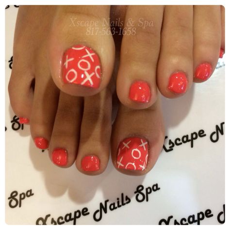 Pedicure Designs Toenails Valentines Day, Valentine's Pedicure Ideas, Pedicure Colors Valentines, Pedicure Ideas Valentines Pretty Toes, Valentines Day Feet Nails, Valentine Day Toe Nails, Valentine's Toenail Designs, Toe Nail Valentine Designs, Valentine Pedicure Ideas