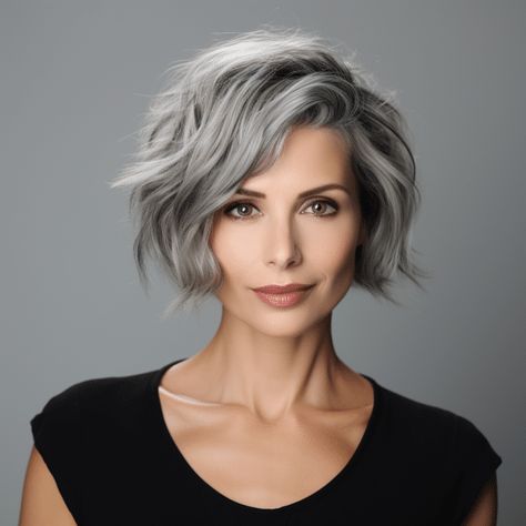 55 Trending Bixie Haircut Ideas for 2023 Short Silver Hair, Grey Hair Inspiration, Chin Length, Short Shag, Gray Hair Cuts, Messy Short Hair, Short Grey Hair, Edgy Short Hair, Shag Hairstyles