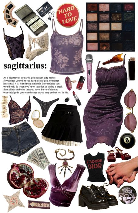 Saturn Aesthetic Outfits, Sagittarius Clothing Aesthetic, Sagittarius Dressing Style, Sagitarrius Venus Style, Zodiac Signs Outfits Sagittarius, Saggitarius Aesthetic Clothes, Sagittarius Outfits Style, Venus In Aquarius Style Outfits, Saggitarius Outfits Women