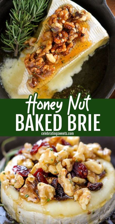 Brie Walnuts Honey, Brie Cheese Charcuterie Board, Brie Dishes, Brie Ideas, Baked Brie Toppings, Brie Toppings, Brie Cheese Appetizer, Baked Brie Honey, Honey Appetizers