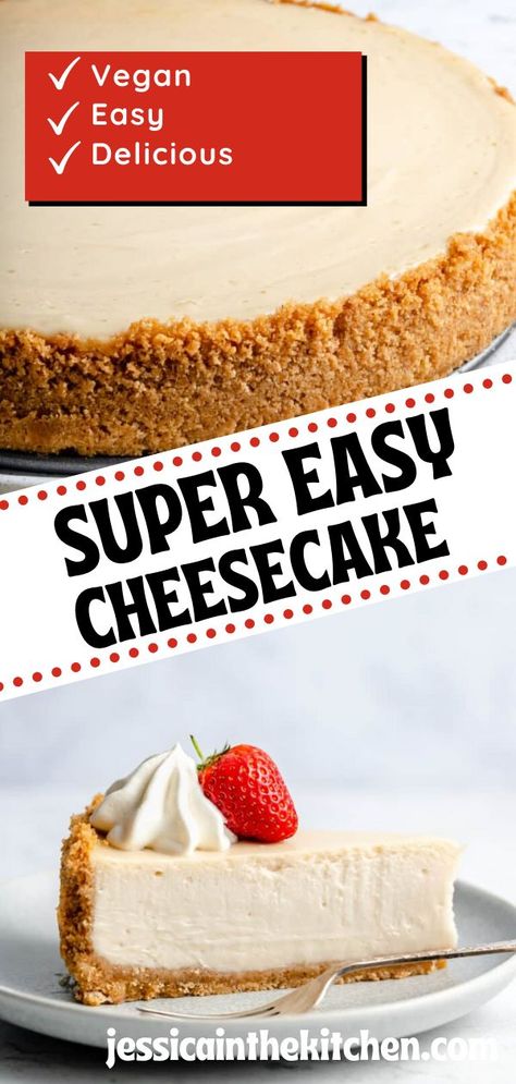 Easy Dairy Free Cheesecake, Diary Free Cheesecake, Gluten Free Vegan Cheesecake, Vegan Vanilla Cheesecake, Non Dairy Cheesecake, Lactose Free Cheesecake, Easy Vegan Cheesecake, Dairy Free Cheesecake Recipe, Vegan Pies Recipes