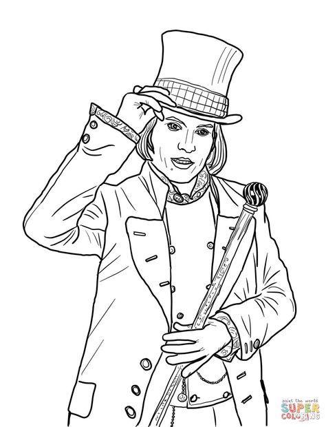 Charlie And Chocolate Factory, Chocolate Factory Party, Charlie Chocolate Factory, Willy Wonka Party, Wonka Chocolate, Oompa Loompa, Printable Pictures, Unicorn Coloring Pages, Cartoon Coloring Pages