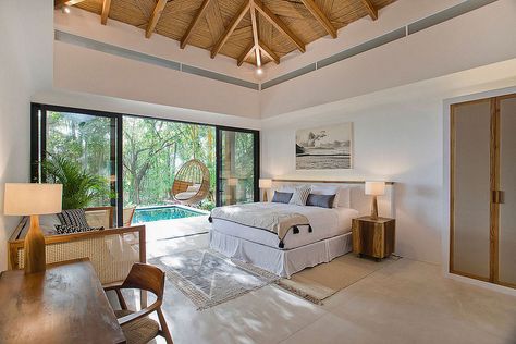 Pasha: Sustainable Luxury on Costa Rica’s Pristine Coast Modern Tropical Bedroom, Tropical Bedroom, Bedroom Design Trends, Large Open Kitchens, Tropical Bedrooms, Puntarenas, Innovative Architecture, Bedroom Renovation, Modern Tropical