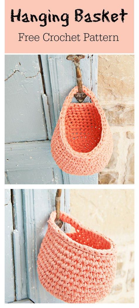 Diy Crochet Hanging Basket, Hanging Crochet Basket Pattern Free, Crochet Hanging Bag, Hanging Basket Crochet Pattern Free, Hanging Basket Pattern Free, Knit Basket Pattern Free, Crochet Hanging Basket Pattern Free, Crochet Hanging Baskets Free Patterns, Crochet Storage Ideas