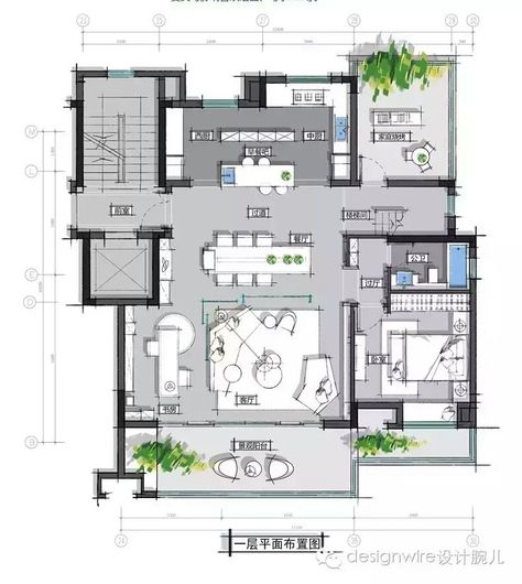 Residential Floor Plan | Contemporary House with Ground Floor Master Suite Building Design Plan, Luxury Plan, Architectural Floor Plans, Future World, Apartment Floor Plans, Villa Plan, Architecture Model House, Model House Plan, House Layout Plans