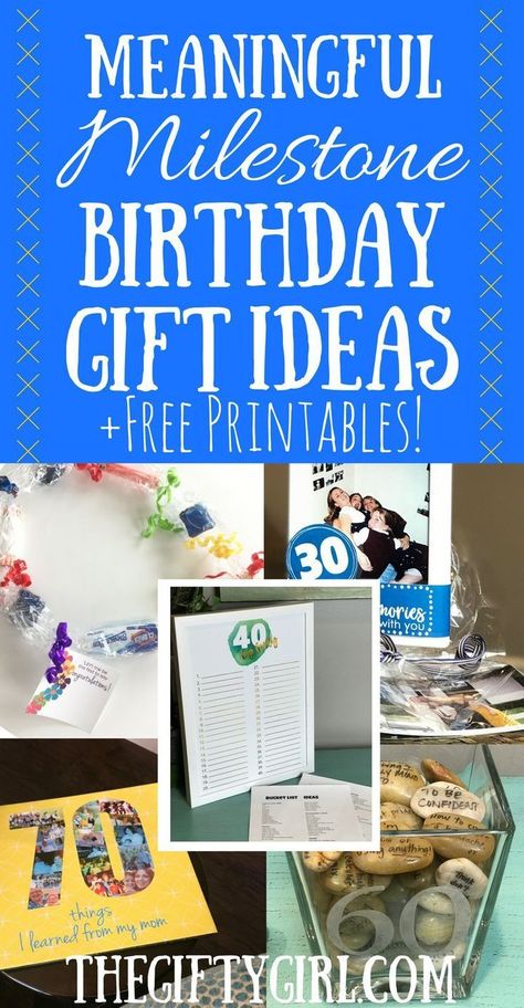 If you are trying to think of a gift for a big birthday milestone, here are some creative unique and meaningful milestone birthday gift ideas. #milestonebirthday #birthdaygiftideas #60thbirthday #40thbirthday #70thbirthday #giftideas #creativegiftideas #meaningfulgiftideas #sweet16 #18thbirthday #graduationgiftideas #graduation Milestone Birthday Gifts, Diy Gifts For Mom, Birthday Milestone, 70th Birthday Gifts, Mom Diy, Mom Bloggers, Milestone Birthday, Presents For Mom, Birthday Diy