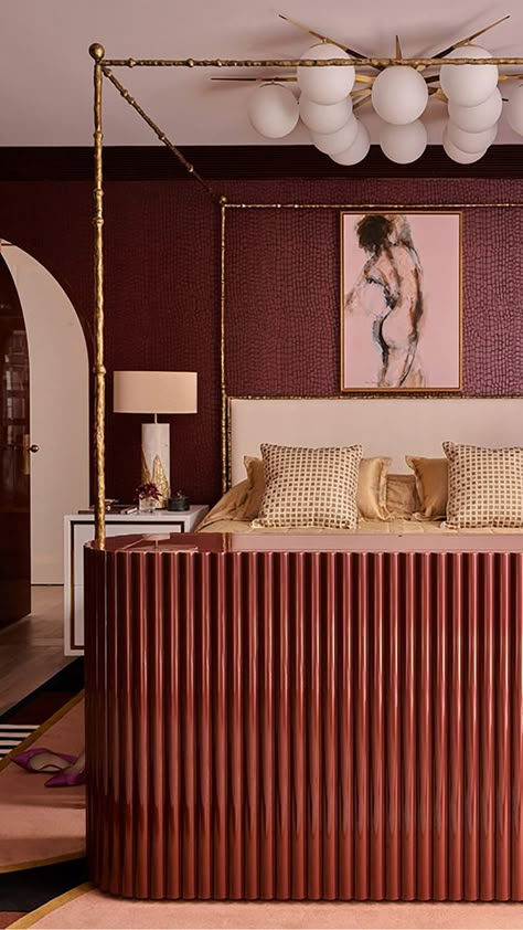 80s glamour style combines with the best contemporary design in this glamorous pink penthouse by Greg Natale. Johnathan Alder, Pink Penthouse, 80s Glamour, Red Inspiration, Nyc House, Greg Natale, Maasai Mara, Glamour Style, Bedroom Red