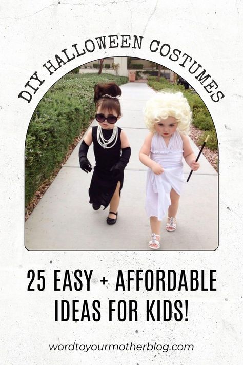 25 DIY Halloween Costumes for Kids. Get inspired by these easy DIY Halloween costumes for boys & girls! These easy costume ideas are funny, creative & unique! Learn how to make a fabulous Halloween costume your kids will love even if you waited until the last minute! #Halloween #diyhalloweencostume #halloweencostume #diyhalloween #costume Funny Kids Halloween Costumes, Diy Halloween Costumes For Boys, Creative Kids Halloween Costume, Unique Kids Halloween Costume, Easy Kids Costumes, Easy Costume Ideas, Halloween Costumes For Boys, Creative Halloween Costumes Diy, Costumes For Boys