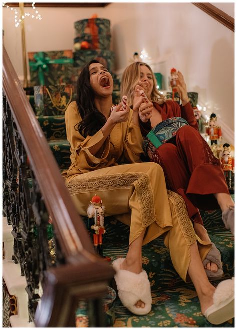 Christmas Lifestyle Photoshoot, Christmas Campaign Fashion, Holiday Fashion Campaign, Holiday Campaign Fashion, Christmas Party Photography, Editorial Christmas, Holiday Lifestyle Photography, Christmas Fashion Editorial, Christmas Editorial Photography