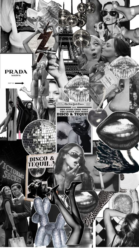 B&w Collage, Fashion Themes Inspiration Ideas, Dzimšanas Diena, Black And White Collage, Vogue Aesthetic, Aesthetic Black And White, Summer Wallpapers, Fashion Black And White, Cute Summer Wallpapers