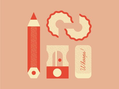 Pencil by Aaron Eiland #icons School Murals, Pencil Design, Vi Design, Artist Logo, Illustrator Artist, Arte Inspo, Pencil Illustration, Flat Illustration, 로고 디자인