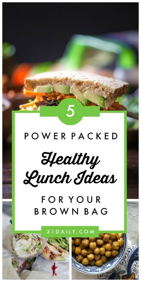 5 Power Packed Healthy Lunch Ideas for your Brown Bag | 31Daily.com Healthy Bagged Lunch Ideas, Brown Bag Lunch Ideas For Adults, Brown Bag Lunch Ideas, Bag Lunch Ideas, Diy Lunch, Brown Bag Lunch, Healthy Packed Lunches, Easy Healthy Lunch, Butter Sandwich