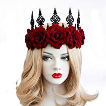 Flowers Halloween Costume, Gothic Hair Accessories, Tiara Accessories, Gothic Crown, Hair Garland, Festival Headband, Rose Flower Crown, Gothic Hairstyles, Rose Queen