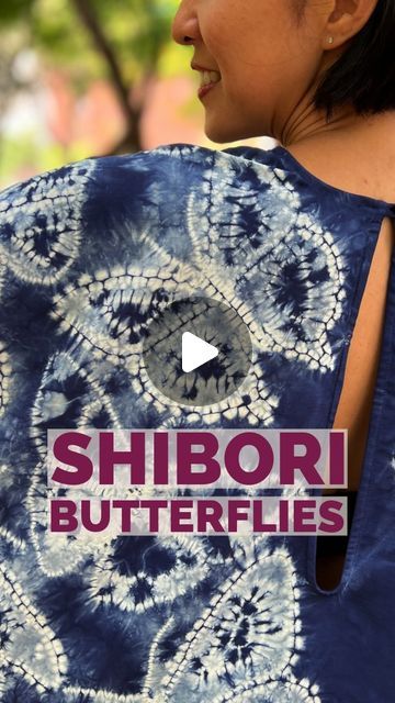 Tie Dye Shibori Patterns, Butterfly Tie Dye, Fabric Butterfly Diy Tutorials, Diy Shibori Tutorials, Tie And Dye Techniques, Tye Dye Ideas, Fabric Butterfly Diy, Funky Crafts, Shibori Clothing