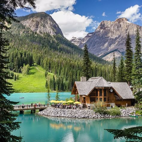 Emerald Lake Lodge | Canadian Rocky Mountain Resorts | Field BC Emerald Lake Lodge, Yoho National Park, Lake Lodge, Emerald Lake, A Cabin, Cabin In The Woods, Lake Louise, Park Hotel, Canadian Rockies