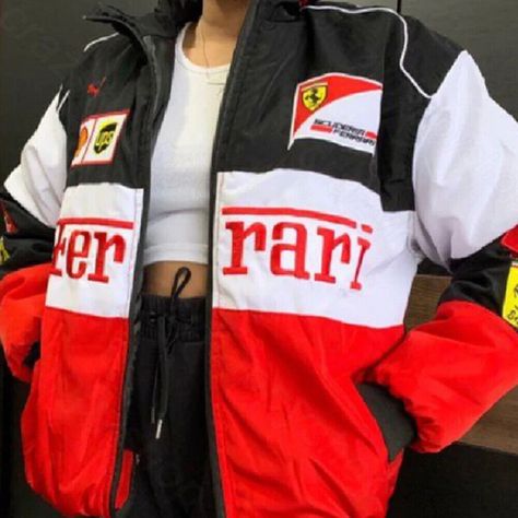 Ferrari Jacket Outfit Women, Lamborghini Jacket, Ferrari F1 Jacket, Vintage Ferrari Jacket, Vintage F1 Jacket, Ferrari Jacket Outfit, Track Jacket Outfit, Ferrari Racing Jacket, Racing Jacket Outfit