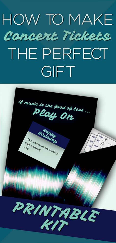 A concert can be one of the most memorable experiences in your life. That’s why it makes the perfect gift. Use our printables to surprise your date with the gift of a lifetime and follow our tips and to make your concert date absolute perfection. @makeadateofit makeadateofit.com Concert Ticket Surprise Ideas, How To Give Concert Tickets As A Gift, How To Give Concert Tickets As A Gift Cute Ideas, Concert Ticket Gift Surprise Ideas, Creative Ways To Gift Concert Tickets, Creative Ways To Give Concert Tickets, Giving Concert Tickets As A Gift, Concert Tickets Gift Surprise, Surprising Someone With Concert Tickets