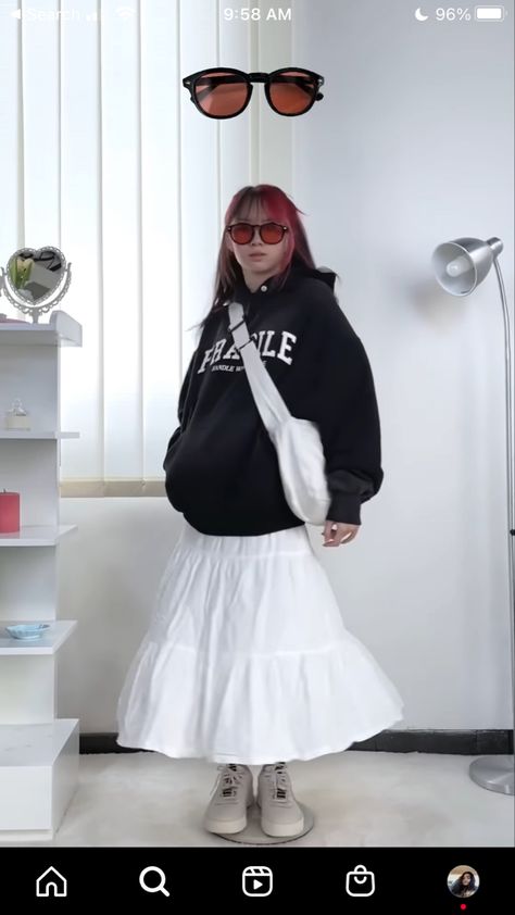 Hoodie Skirt Outfits Korean, Hoodie And Skirt Outfit Korean, Hoodie With Maxi Skirt, Long Skirt With Hoodie Outfit, Hoodie And Skirt Outfit Hijab, Maxi Skirt And Hoodie Outfit, Hoodie Long Skirt Outfits, Hoodie And Maxi Skirt Outfit, Long Skirt Hoodie Outfit