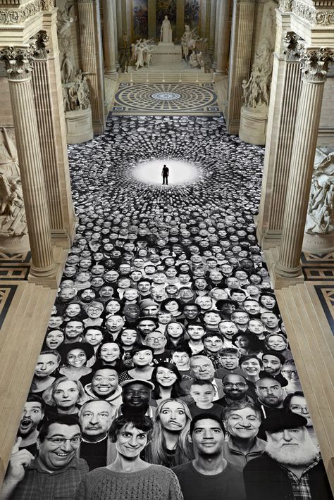 Artist JR turns the Panthèon in Paris INSIDE OUT | http://www.yatzer.com/jr-inside-out-pantheon Inside Out Project, 3d Street Art, Sculpture Installation, Land Art, Street Artists, Op Art, Public Art, Banksy, Exhibition Design