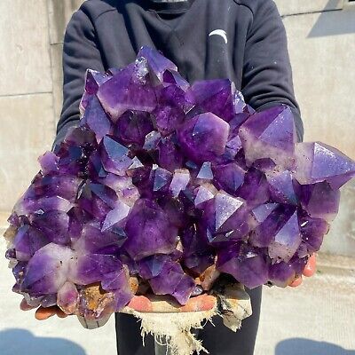 ad eBay - 26.4lb Natural Amethyst geode quartz cluster crystal specimen Healing - Buy Now, click the link (eBay) Natural Crystals Rocks, Giant Crystal, Amethyst Stalactite, Amethyst Geode, Quartz Cluster, Victorian Jewelry, Crystal Cluster, Crystals Minerals, Minerals Crystals