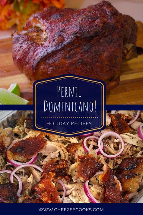 Pernil Dominicano is an absolute fan favorite and much easier to make than you realize. In fact, Dominican Style Pernil is one of the tastiest Pernil Recipes that you can make during the holidays or parties. All you need are some fresh ingredients and a huge appetite! #ChefZeeCooks #Pernil #PernilDominicano #DominicanFood #Recipes Pernil Dominicano, Dominicano Recipes, Roasted Pork Shoulder, Dominican Style, Pork Shoulder Recipes, Pork Shoulder Roast, Dominican Food, Roasted Pork, Hispanic Food