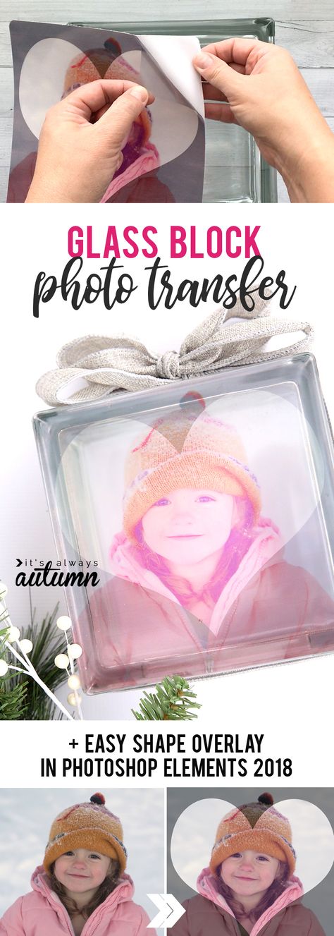 How to make a glass photo block - it's so easy! Gorgeous DIY gift idea. Shape Overlay, Glass Transfer, Decorative Glass Blocks, Transférer Des Photos, Glass Block Crafts, Tutorials Art, Photo Gifts Diy, Journal Techniques, Lighted Glass Blocks