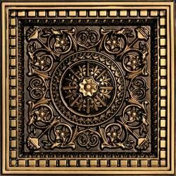 FromPlainToBeautifulInHours Steampunk 2 ft. x 2 ft. Lay-In or Glue-Up Ceiling Tile in Antique Gold & Reviews | Wayfair Gold Tiles, Pvc Ceiling Tiles, Faux Tin Ceiling, Drop Ceiling Tiles, Faux Tin Ceiling Tiles, Tin Panel, Copper Tiles, Decorative Ceiling Tile, Faux Tin