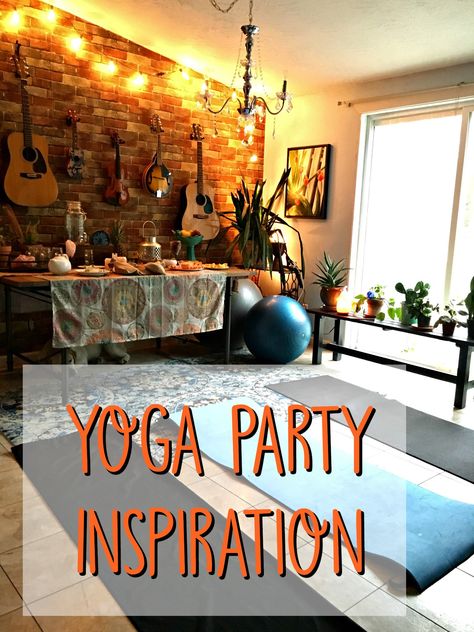 Namaste Party Theme, Yoga Party Ideas Decor, Yoga Themed Party, Yoga Party Ideas, Yoga Table, Backyard Yoga, Yoga Event, Halloween Yoga, Retreat Themes