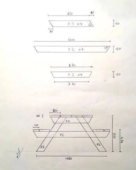 Wooden Table Diy, Fabrication Table, Picnic Table Woodworking Plans, Build A Picnic Table, Diy Picnic Table, Plan Table, Woodworking For Beginners, Diy Wood Plans, Wood Bench Outdoor