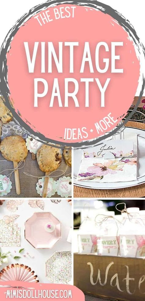 Vintage Birthday: Avery's Sweet 1st Birthday. There is nothing sweeter than a vintage birthday theme for a pretty little girl. Today I'm sharing a Vintage Birthday Party for a one year old sweetie pie. Vintage and florals can be such fun party themes. They are sweet and good for any age birthday, bridal shower and baby showers. #floraltableware #vintageparty Vintage Birthday Table Decorations, Vintage Party Decorations Birthday, Vintage Themed Birthday Party, Vintage Birthday Party Decorations, Vintage 1st Birthday Girl, Vintage Kids Birthday Party, Vintage First Birthday Girl, Vintage Birthday Party Women, Vintage Birthday Ideas