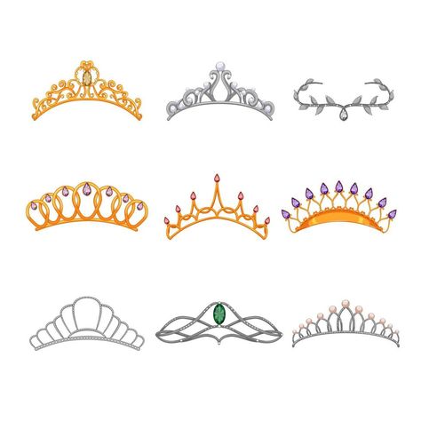 Fantasy Crown Drawing, Tiara Reference, Headgear Illustration, Princess Crown Drawing, Head Jewellery, Royalty Crown, Crown Illustration, Fantasy Crown, Crown Drawing