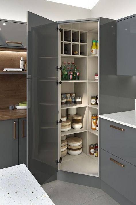 Tiny living – ombiaiinterijeri Desain Pantry Dapur, Modern Kitchen Cabinet Design Ideas, Rumah Moden, Interior Dapur, Desain Pantry, Corner Pantry, Kabinet Dapur, Modern Kitchen Cabinet Design, Kitchen Pantry Design