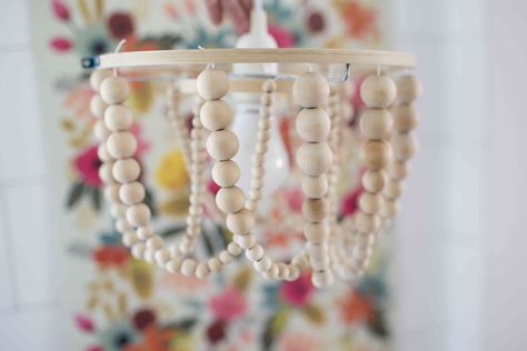 Diy Wood Bead Light Fixture, Chandelier Making, Dollhouse Lights, Dollhouse Chandelier, Large Embroidery Hoop, Dollhouse Makeover, Diy Barbie House, Dollhouse Lighting, Pendant Light Kit