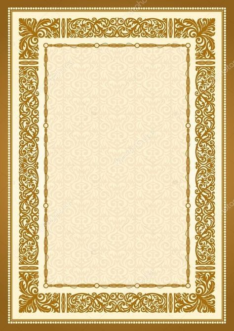 Ornate Books, Calligraphy Borders, Wedding Illustration Card, Islamic Design Pattern, Wedding Frame Gift, Muslim Wedding Cards, Ornamental Pattern, Vintage Template, Certificate Background