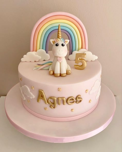 Pastel Unicorn Birthday Cake, Unicorn Cake 3rd Birthday, Pastel Rainbow Unicorn Cake, Birthday Cake Unicorn Rainbow, Unicorn Shaped Cake, Simple Unicorn Cake Design, Simple Unicorn Cake, Cupcakes 4th Of July, Rainbow Unicorn Birthday Cake