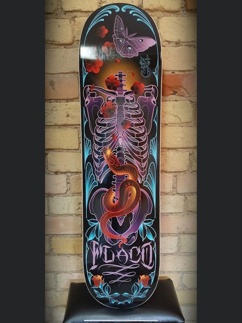 Custom Skateboard Art, Skateboard Deck Design, If Your Bored, Skateboard Artwork, Skate Bord, Skateboard Ideas, Painted Skateboard, Custom Skateboard Decks, Skateboard Designs